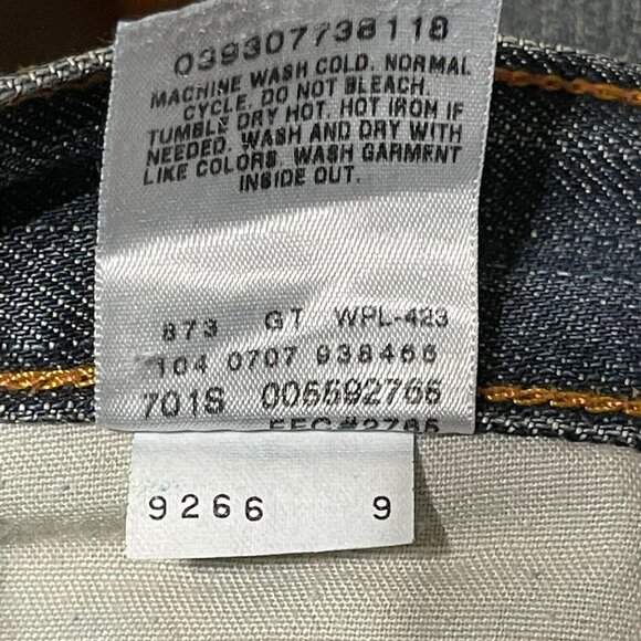 Levi’s 559 size 34x30 relaxed straight 100% cotton red tab blue jeans - Picture 8 of 9